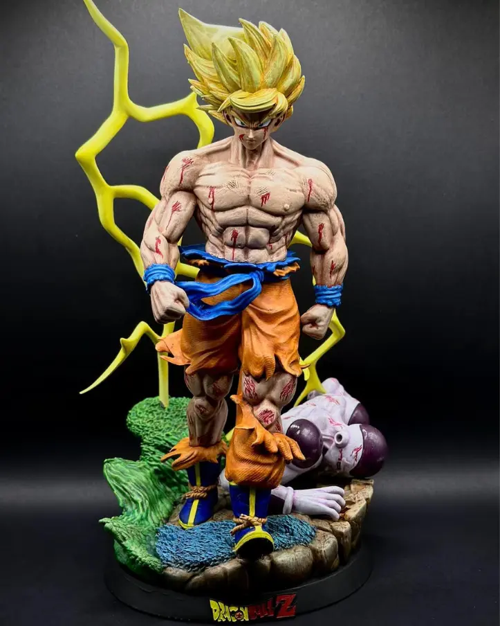 Estatuilla Goku derrotando a freezer